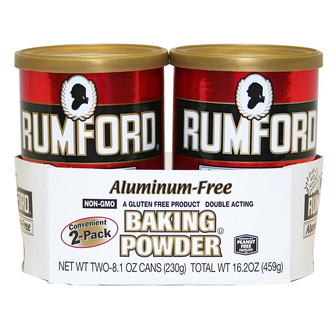 Rumford Aluminum Free Baking Powder, 8.1-Ounce Canisters.