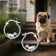 thumbnail image 2 of YAFEINI 925 sterling silver Pug earring dog earrings as a jewelry gift for Women, 2 of 6