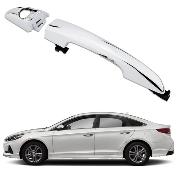 VARONGHKOO Front Left Side Outer Door Handle Compatible with Hyundai Sonata 2015 2016 2017 2018 2019 Replace# 82651C1110 82652C1010 15759578