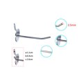 thumbnail image 5 of 25pcs Durable Store Organizing Tools 2 Inch Single Driver Display Assorted Metal Plating Supermarket Shelf Pegboard Hooks, 5 of 5