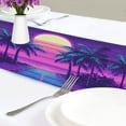 thumbnail image 4 of Yayeee Table Runner 90 inches Long Home Kitchen Dinning Party Decoration, Purple Digital Art, 4 of 7