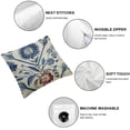 thumbnail image 4 of Nawypu Chinese Style Blue and White Porcelain Print Pattern Cushion Cover Cases Farmhouse Square Accent Throw Pillow Cases for Living Room Bed Couch Sofa Chair Home Décor 2pcs, 4 of 6