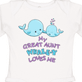 thumbnail image 4 of Inktastic My Great Aunt Whale-y Loves Me Boys or Girls Long Sleeve Baby Bodysuit, 4 of 5