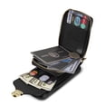 thumbnail image 2 of Allytech Case for iPhone XS Max, [Large Capacity] Wallet Case with Card Slots & Zipper Pocket, Premium PU Leather Metal Snap Kickstand Shockproof Case with Shoulder Strap, Black, 2 of 10