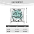 thumbnail image 4 of Bingfone Not All Who Wander Are Lost1 Linen Throw Pillow Covers Cushion Case Pocket Button Vintage Farmhouse Pillowcase For Sofa Couch Bed 18"X18", 4 of 9