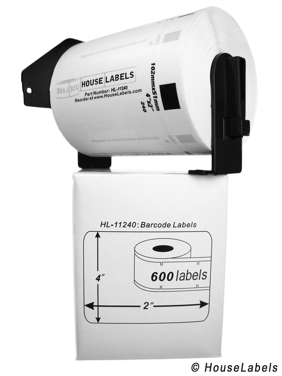 4/" x 2/" Non-OEM Fits BROTHER DK-1240 Labels - 36 FRAME Rolls of 600 + 1