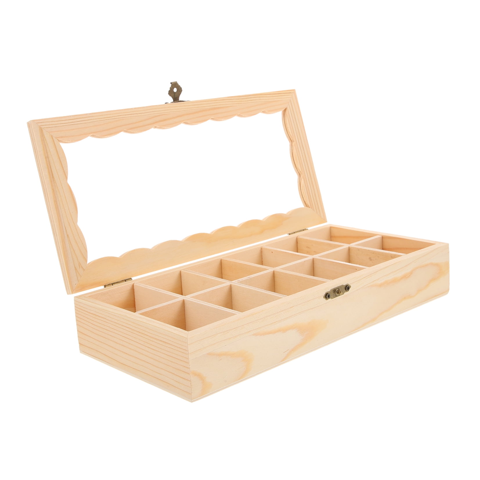 FESTFENDS 1Pack Craft Box in Transparent for Home Decor and Diy Projects