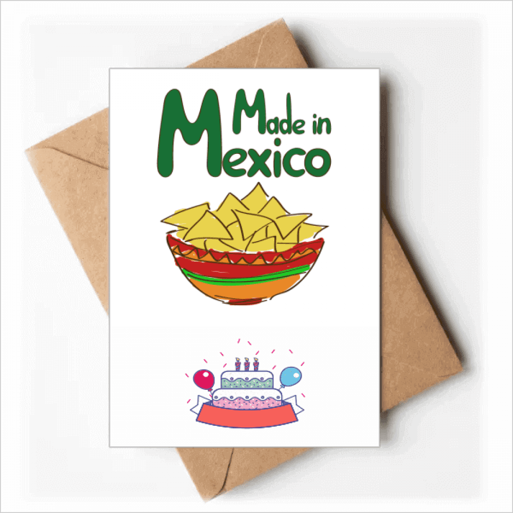 Mexico Corn Food Snack Mexican Happy Birthday Greeting Cards Envelopes mexico-corn-food-snack-mexican-happy-birthday-greeting-cards-envelopes