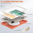 thumbnail image 7 of For iPad Air 3 10.5 Inch 2019/iPad Pro 10.5 Inch 2017 Case, 360 Rotatable Handle Stand, Shoulder Strap, Drop-Proof Design, Coral Orange, 7 of 7