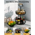 thumbnail image 4 of 2-Tier Fruit Basket and Fruit bowl - Fruit and Vegetable Storage with Banana Tree Hanger and Wood Handle, Fruit Basket for Kitchen Counter, for Bread Onions Potatoes Veggies Produce, 4 of 9