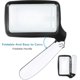 thumbnail image 3 of 1x Magnifying Rectangular Magnifier With Foldable 5 Led Magnifying Light, 2 Intensity Modes For Reading Books, Pages, Magazines, Newspapers, Maps, Jew, 3 of 5