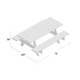 thumbnail image 3 of DuraTrel 6ft Rectangular Vinyl Picnic Table, Mocha, 3 of 4
