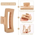 thumbnail image 5 of 4 PCS 5 Inch Extra Large Claw Clips for Women, Large Jumbo Claw clips for Thick Long Curly Hair, Oversized Matte Non-slip Rectangle, Durable Strong Hold Hair Clip, Non-slip Square Jaw Clips, 5 of 16