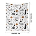thumbnail image 3 of Halloween Fleece Blanket 51x39in Soft Flannel Throw for Couch Bed, Plush Cozy Blanket with Halloween Print, Lightweight Warm Decorations Gift by OVFUIZ, 3 of 8