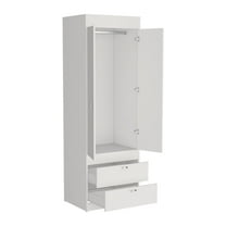Newboti Furniture Armoire Tarento,Two Drawers, White Finish 39475