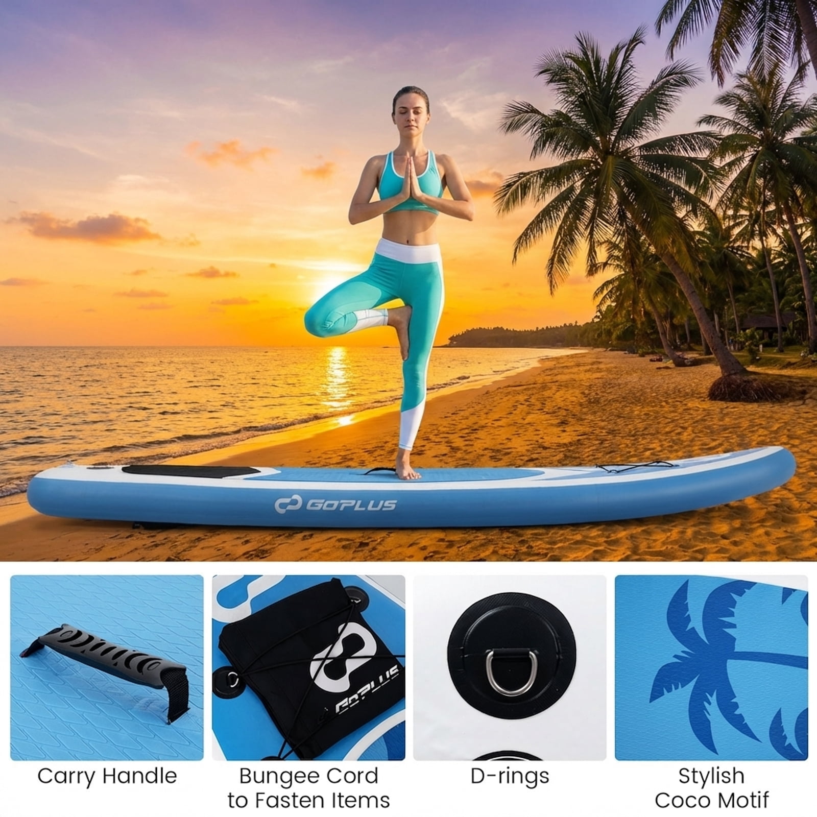 Airfind Inflatable Stand Up Paddle Board with Accessories-L
