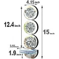 thumbnail image 7 of Set of 2 Crystal Crush Diamond Candle Sconces, Gorgeous Silver Mirrored Wall Sconce, Round Candle Holder Glass Wall Decorations for Home Décor, Living Room, Dining Room., 7 of 7
