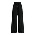 thumbnail image 5 of Time and Tru Women's Cotton Coverup Pants with Side Slits, Sizes XS-XL, 5 of 5