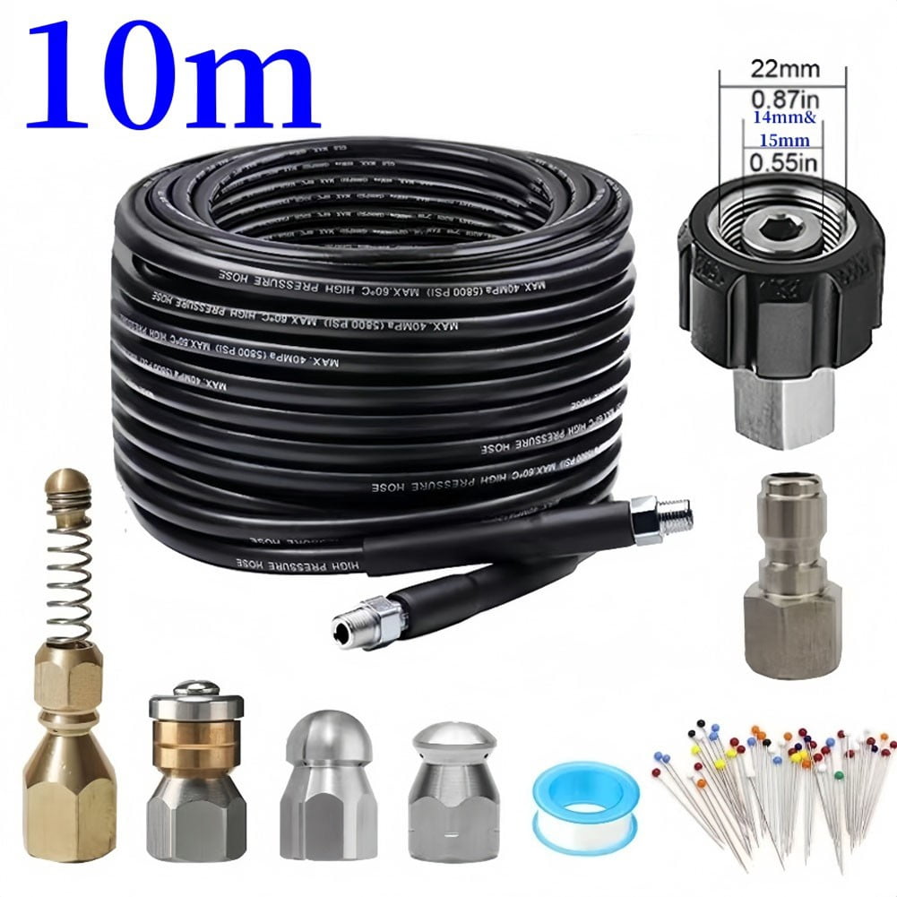 High-Pressure 10m Drain Cleaning Hose for Karcher Washer - for Flexible