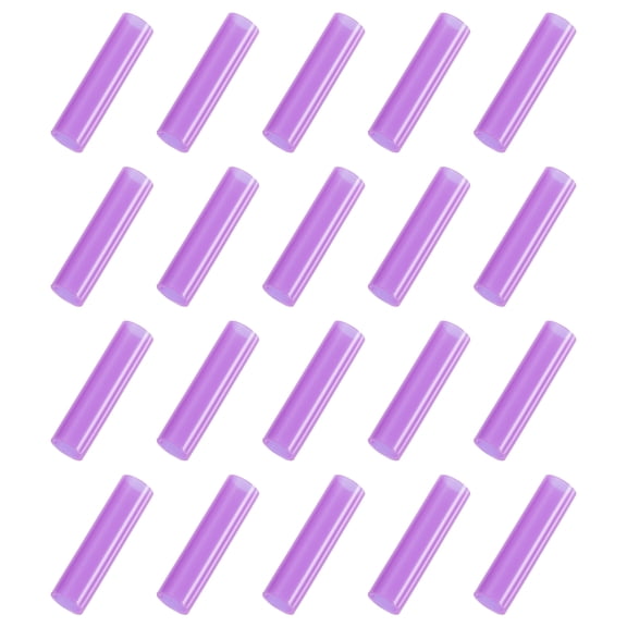 Uxcell 20Pack Silicone Straw Tips, Metal Straw Covers, Soft Reusable Straws Tips Fit for 8mm/0.31" OD Stainless Steel Straws (Purple)