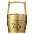 thumbnail image 5 of Sunjoy Tech Brass Bucket Compact Craft Mini Copper Ware Golden Bucket Feng Shui Ornament Desktop Decor, 5 of 8