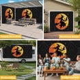 thumbnail image 6 of Halloween Garage Door Cover Banner 6 x 13 FT, Broom Riding Black Witch Cat Orange Fall Moon Garage Door Curtains Backdrop with Grommets for Indoor Outdoor Wall Party Porch Yard Decorations Background, 6 of 9