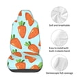 thumbnail image 4 of Goofa Cartoon Carrot Pattern Elastic Car Seat Cover - Stretchable Auto Seat Protector, Easy to Install and Clean for Cars, SUVs, Trucks, and Vans, 4 of 5