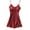 Wine, variant on zuwimk Women's Lingerie,Women's Satin Lace Lingerie V Neck Sleeveless Nightgown Sleepwear Cami Dress Z02-Red,XL