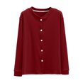 thumbnail image 7 of Cmfcve Knitted Fleece Cardigan for Women Button Up Sweaters Long Sleeve Fall Casual Cropped Cardigan Jackets Warm Outerwear Tops, 7 of 7