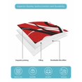 thumbnail image 5 of Red Geometric Full Size Down Alternative Comforter, Lightweight Comforter Quilt Bedding Set with Pillow Shams Modern Abstract Black White Striped Lines All Seasons Bed Comforter Duvet Insert 78"x90", 5 of 7
