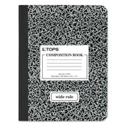 Oxford Composition Book, 9-3/4 x 7-1/2, Wide Rule, Black Marble, 100 Sheets