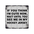 thumbnail image 1 of Hockey Jersey Wooden Sign Wall Decor, 1 of 1