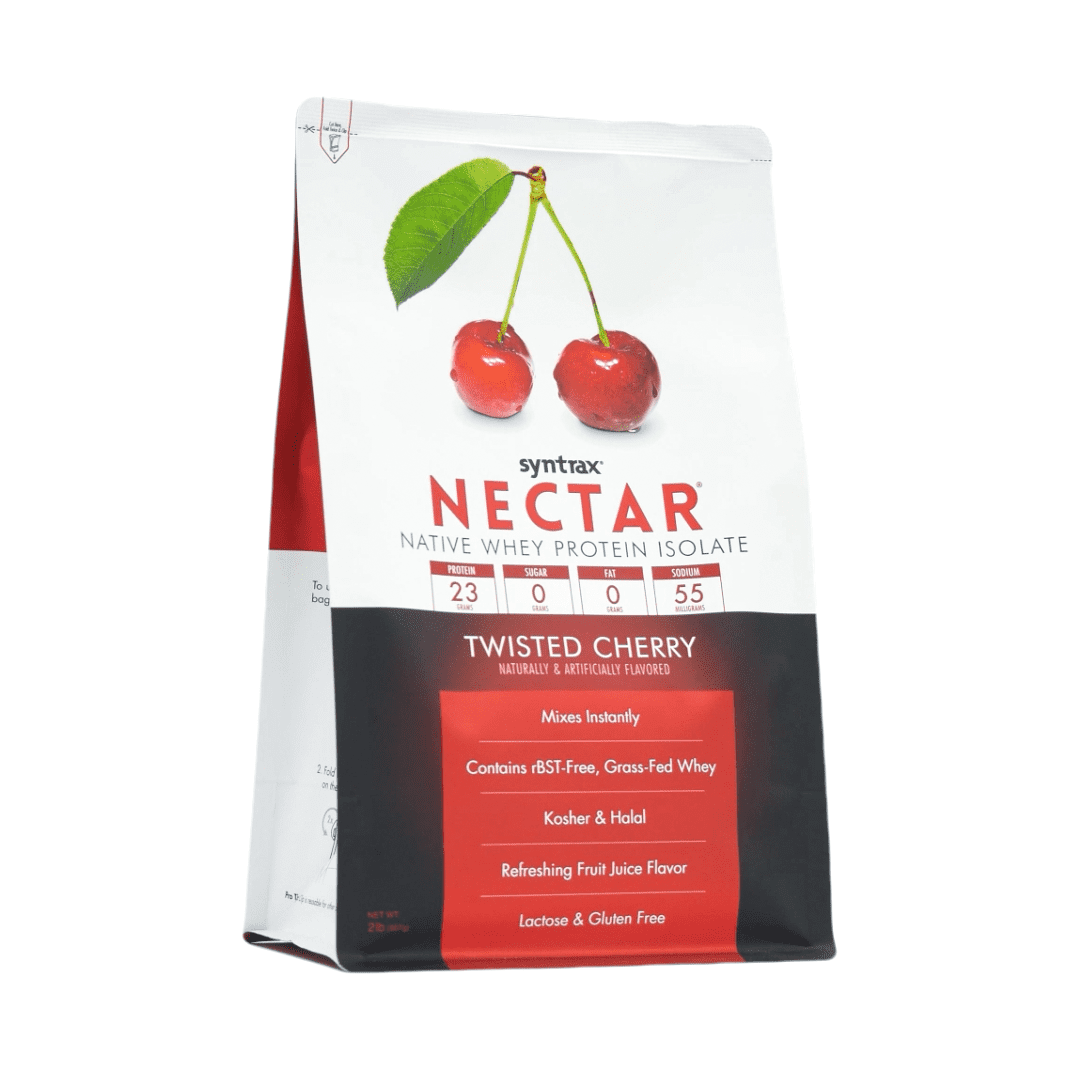 Syntrax Nectar, Twisted Cherry, 2 lbs. 100% Whey Protein Isolate, Refreshing Fruit Juice Flavor