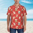 thumbnail image 4 of Daiia Japanese Maneki Cats Hawaiian Shirt for Men Gentle Cotton Regular Short Sleeve Casual-Medium, 4 of 9