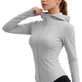 thumbnail image 6 of Women's UPF 50+ Sun Protection Hoodie Jacket Slim Yoga Sun Protection Top Long Sleeve Hoodless Casual Jacket, 6 of 8