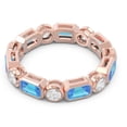 thumbnail image 3 of Diamond-Capitals 5.00 Carat Fancy Natural Diamond Blue Topaz Gemstone Eternity Band for Wedding Solid 14K Rose Gold Size 8.5, 3 of 8