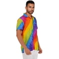 thumbnail image 3 of Stylore Funky Hawaiian Shirt for Men Short Sleeve Summer Rainbow Original 2XL, 3 of 7