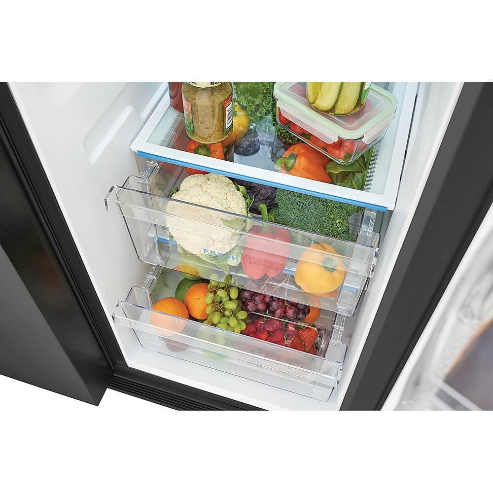 FrigidaireFRSS2623AD 26 Cu. Ft. 36" Standard Depth Side by Side Refrigerator, Black Stainless Steel