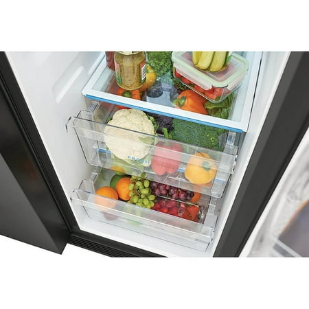 Frigidaire - 25.6 Cu. Ft. Side-by-Side Refrigerator - Black stainless steel