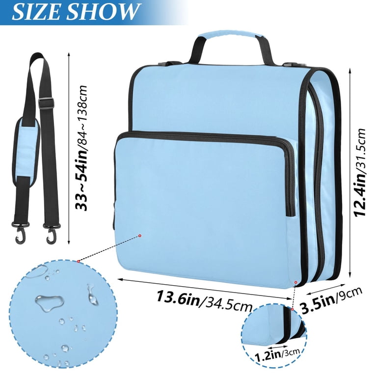 ALAZA Zipper Binder 3 Ring - Sloth Van Gogh Starry Sky Organizer With Shoulder Strap, Large Capacity Trapper Keeper