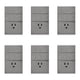 thumbnail image 1 of Placa Con 2 Apagadores Sencillos Y 1 Contacto Lucek FlatPack 6 plateado, 1 of 4