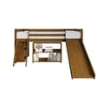 thumbnail image 3 of Castle Place Simple Twin Loft Bed with Ladder, Walnut, 3 of 13
