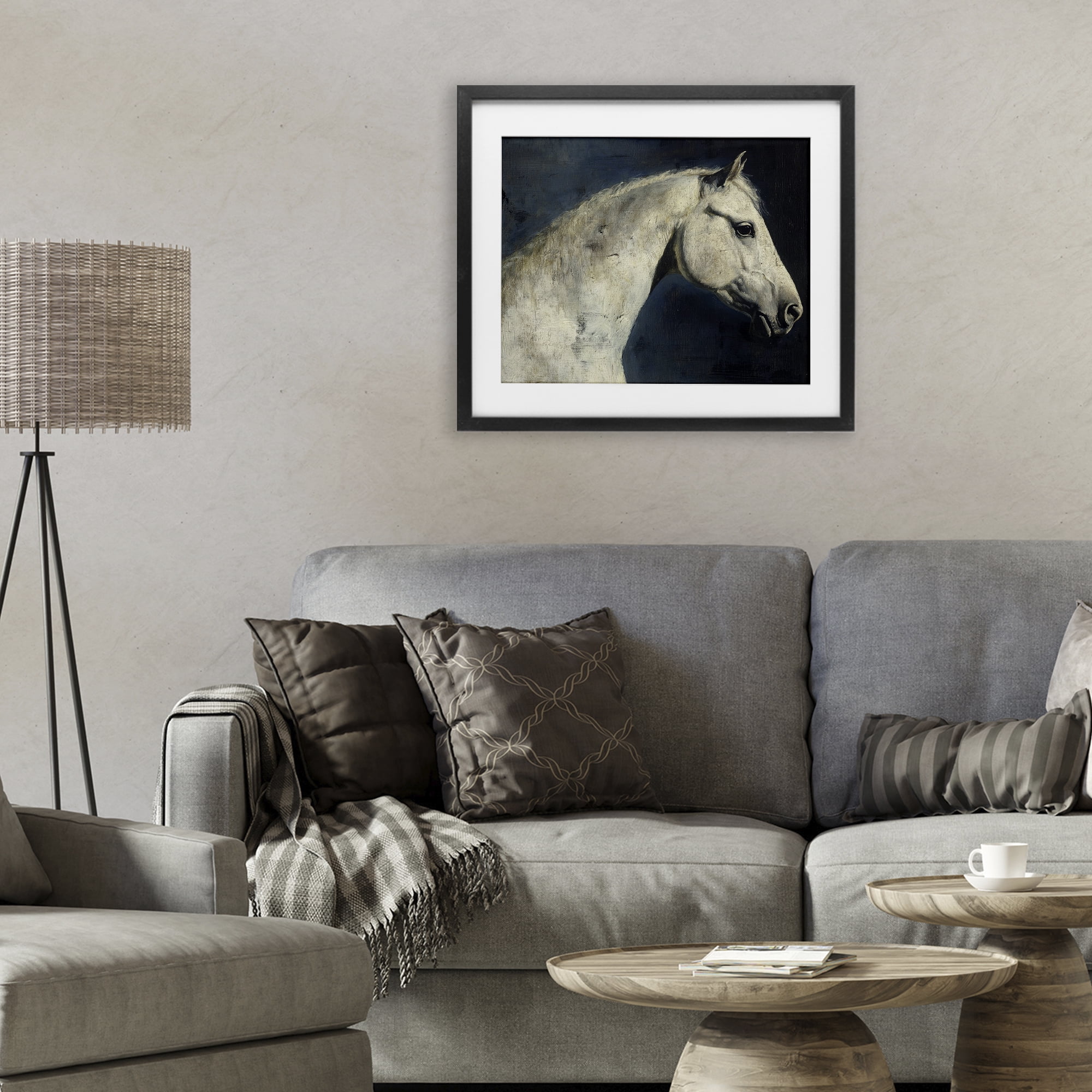 Stupell Industries Equine On The Blue Night Black Framed Print Under Glass, design by Svetlana Aleynikova
