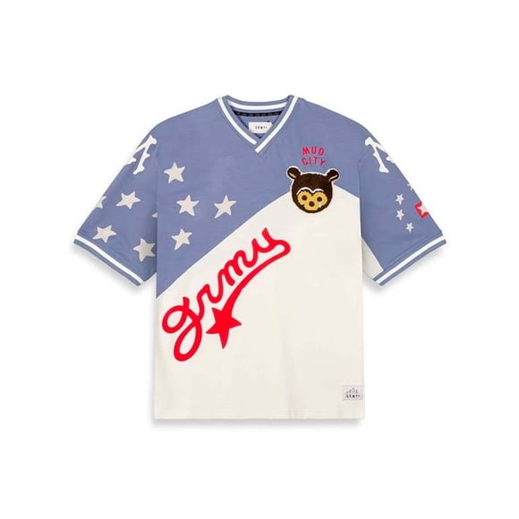 Camiseta Caballero Grimey Mud´s The Residence V Neck Azul GAVN766AZU