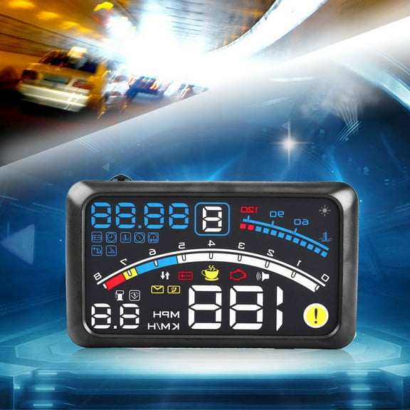 EBTOOLS Car ,HUD ,5.5 OBD2 Car HUD Head Up Speed Display Over Speed Warning Plug & Play