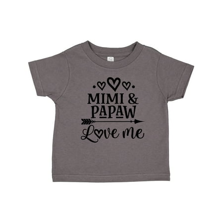 

Inktastic Mimi and Papaw Love Me Gift Toddler Boy or Toddler Girl T-Shirt