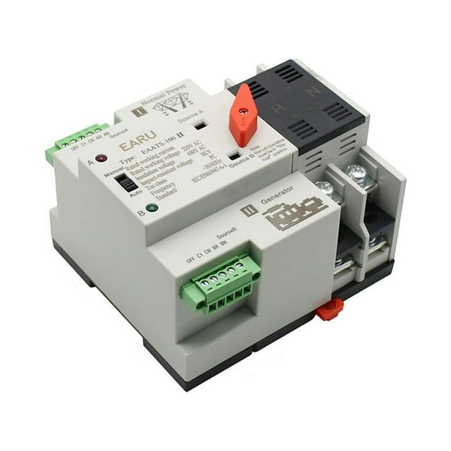relayinert Automatic Transfer Switch Dual Power Professional DIY Connection Equipment W2R-2P 110V