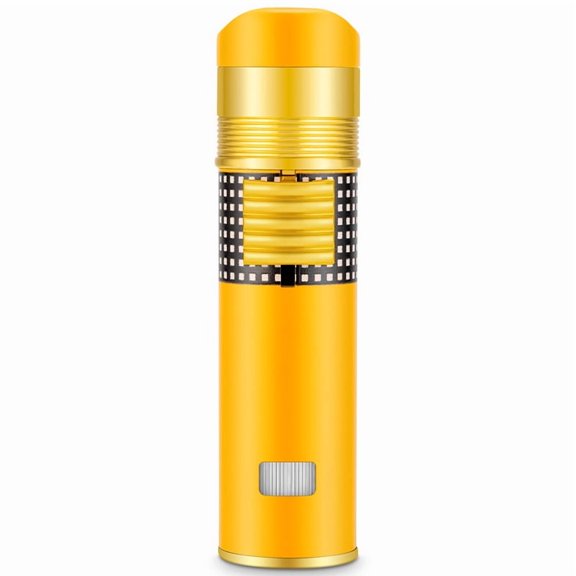 Cigar Lighter Three-In-One Multifunctional Alloy Lighter Cigar Cigarette Holder Hidden Cigar Drill Cb-24K5