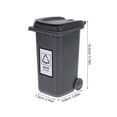 thumbnail image 3 of Miangastore Rectangular Desktop Waste Can Grey 1Pcs 5.7x3.9x3.0in, 3 of 8