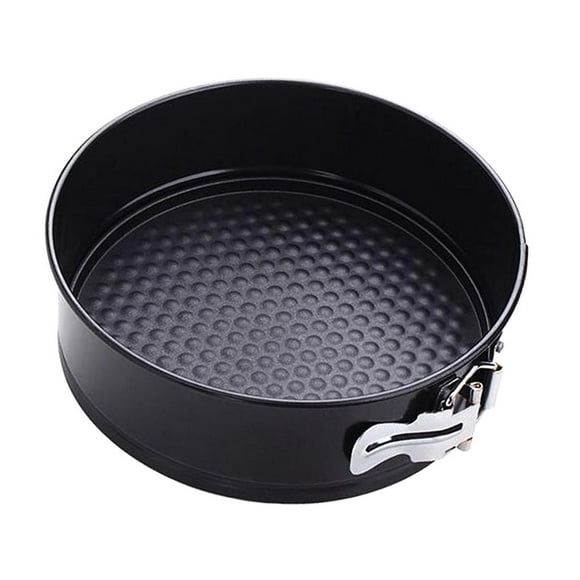 Molde desmontable antiadherente para hornear pasteles, bandeja para hornear, molde para bodas, cumpleaños, 24 cm Negro redondo 24x7cm